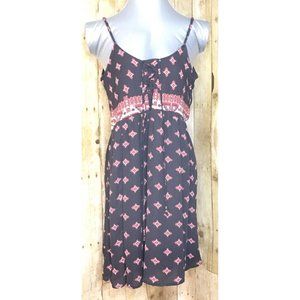 Women's Taylor & Sage Sleeveless Strappy Summer Flowy Dress Lined Brown Sz Large